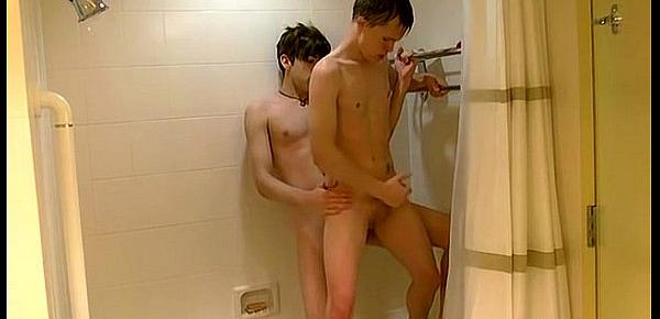  Hot twink scene William and Damien get into the shower together for a